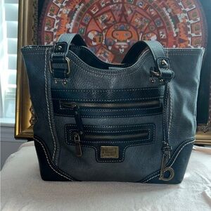 BOC Born Concepts Pebbled Leather Tote • Everyday Work Shoulder Bag